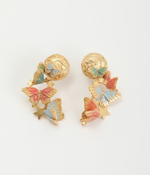 胡蝶の月ピアス