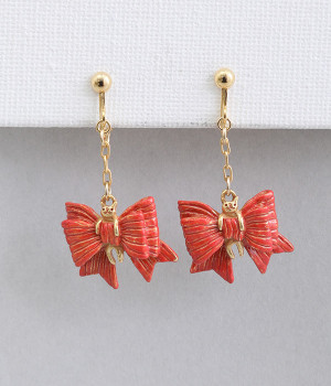 リボンキャット　イヤリング(カラー1-ONESIZE)