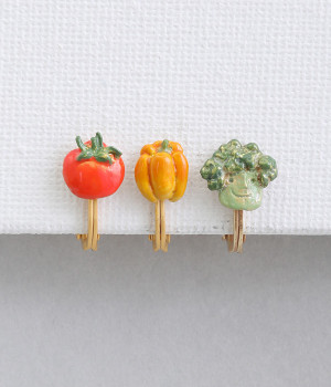 緑黄色野菜　イヤリング(カラー1-ONESIZE)