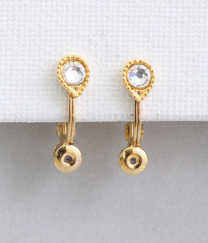 イヤリングコンバーター　しずく　ゴールド(クリア-ONESIZE)