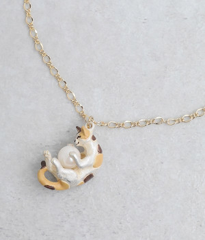 ネコのララバイ　ネックレス(ミケ-ONESIZE)