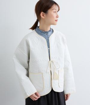 薄中綿キルト　ジャケット(エクリュ-F)