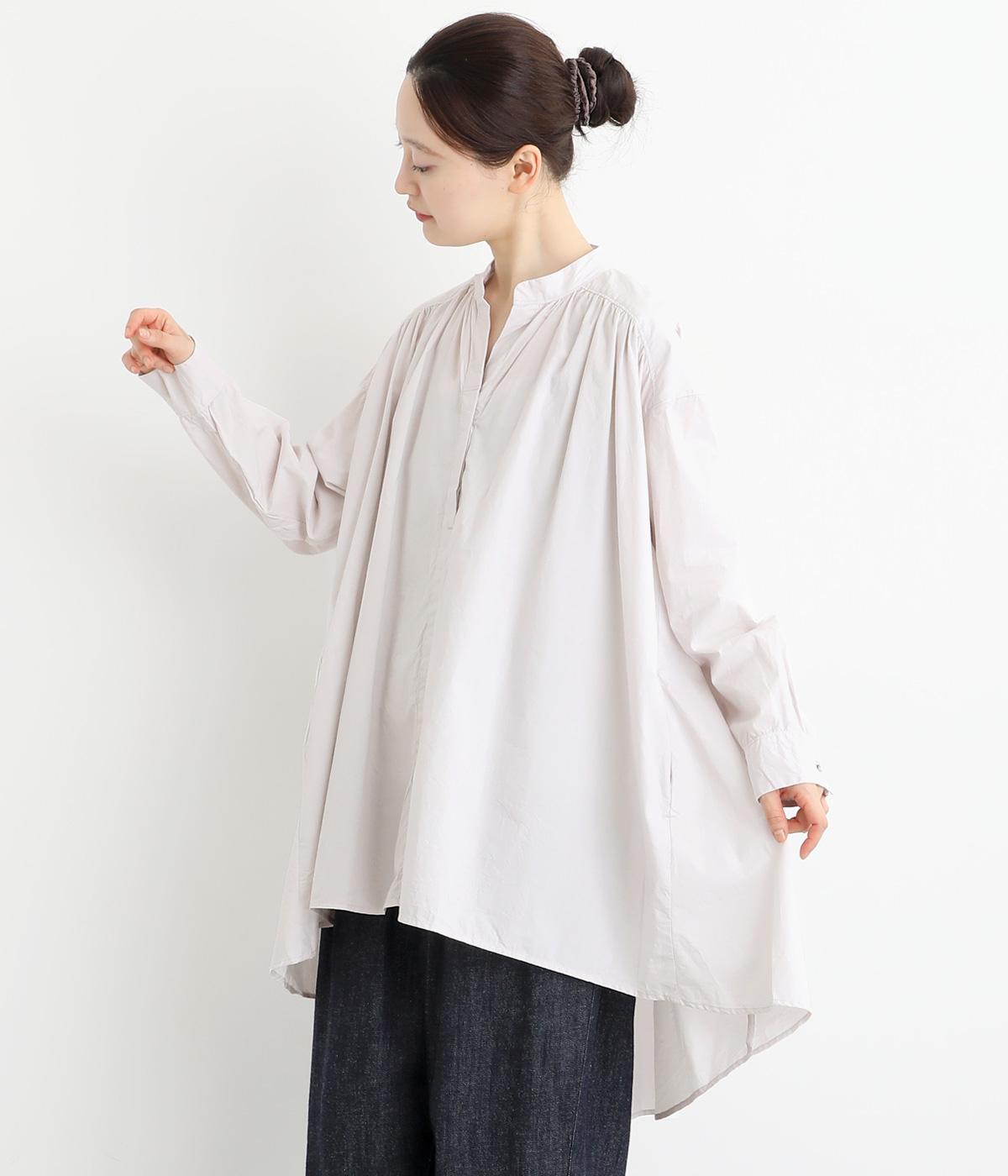 エアージェットキャンブリックフレアチュニック(グレージュ-F)