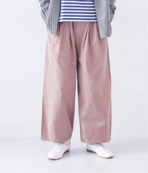コットンツイルタックワイドチノパンツ(ピンク-F)