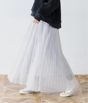 チュールプリーツスカート