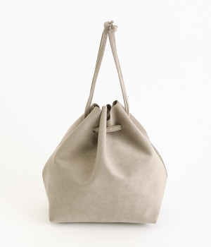 マイクロファイバースエード　巾着バッグ(オーク-ONESIZE)