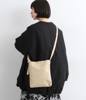 マイクロファイバースエード　ショルダーバッグS(ベージュ-F)