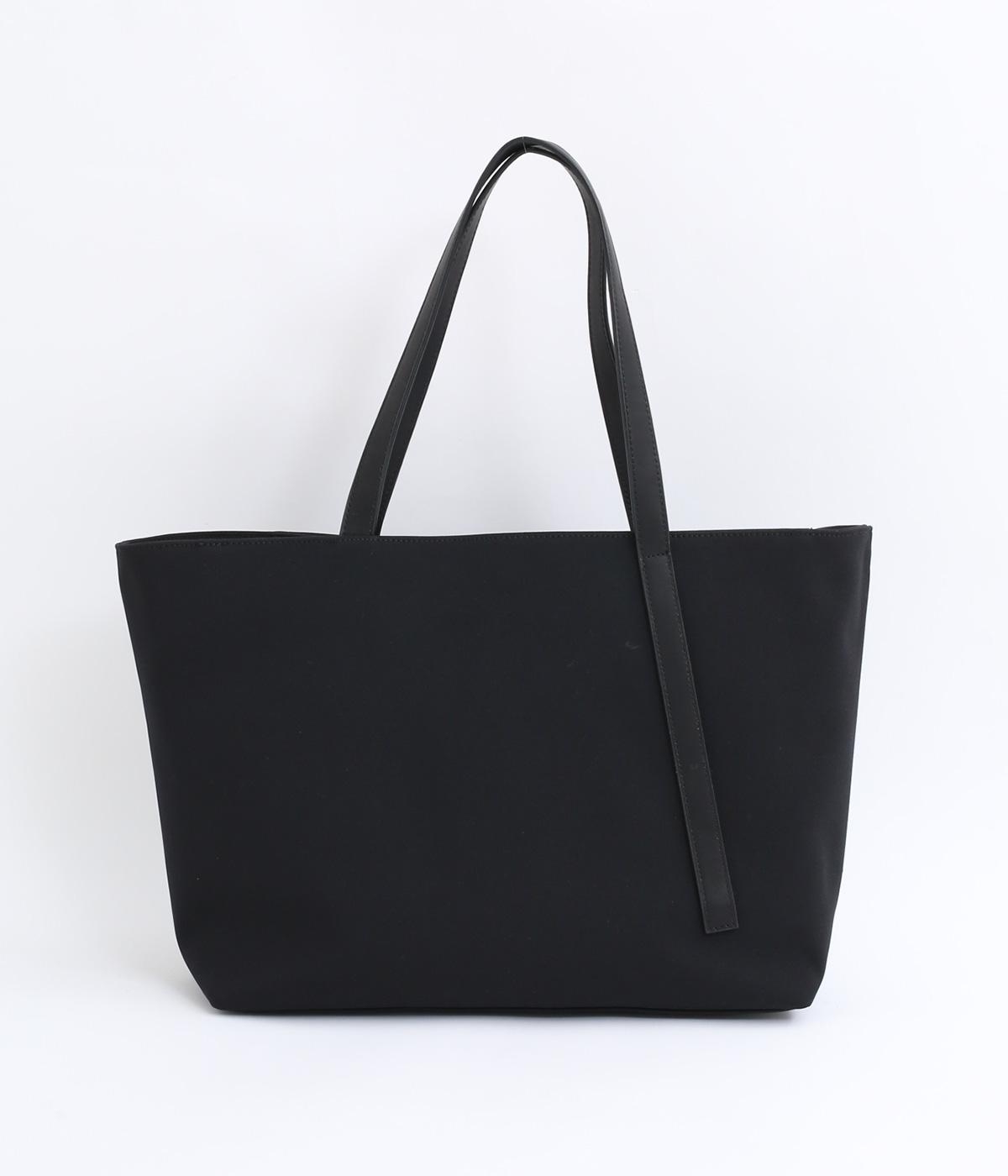 TORO(II) アシンメトリーレザーハンドルトートバッグ(ブラック-F)