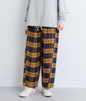 ナチュラルチェック楽々パンツ