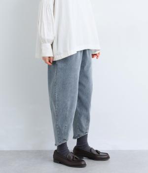 加工デニムユーズドバルーンパンツ