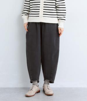 加工デニムユーズドバルーンパンツ(ブラック-F)