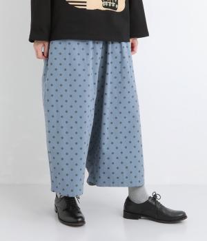 アンティーク風DOTゆるワイドパンツ