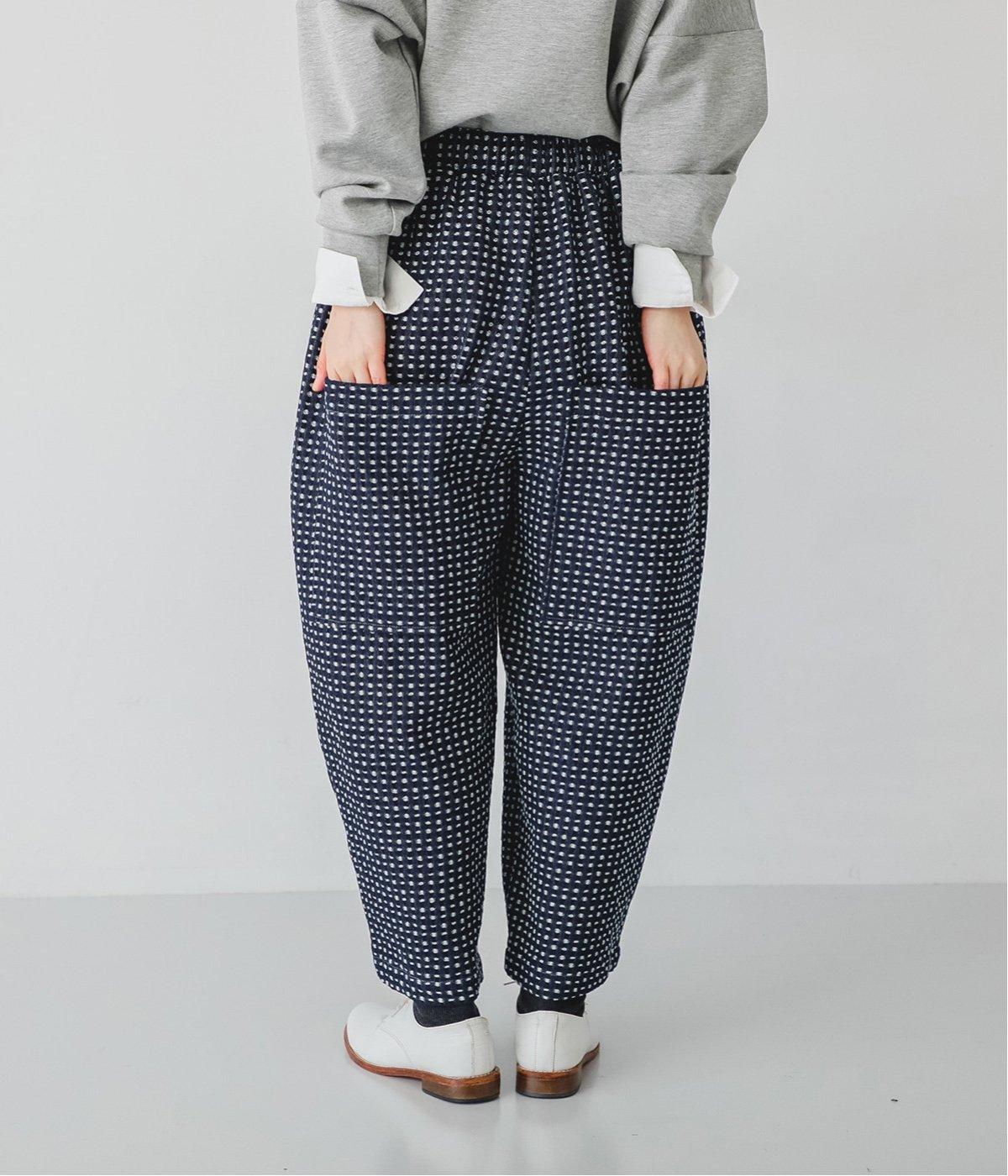 ステッチデニム　ビッグポケットゆるパンツ(ワンウオッシュ-F)