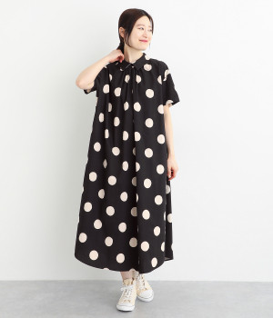 FOXEY　サンゴドット　リネンワンピース　40号 FOXEY サンゴドット リネンワンピース 40号 FOXEYサンゴドット