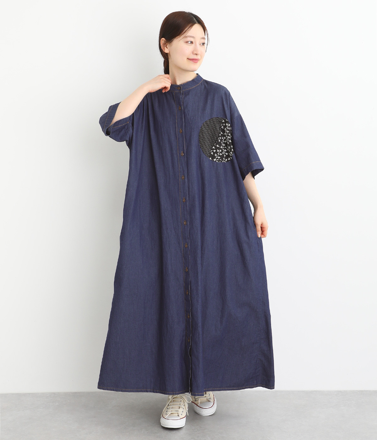 little cotton clothes 2024AW パッチワークワンピース Hannah Dress Patchwork Print– Little Cotton Clothes