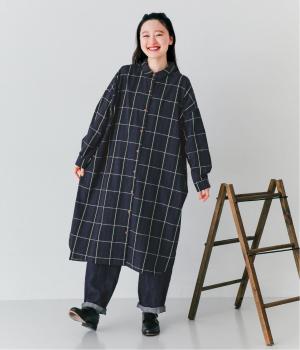 アンティークCHECKミニ襟ワンピース