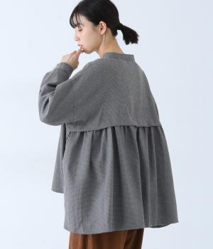 ステッチ入りコットンリネンアンブレラジャケット