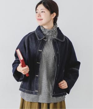 ステッチ切替ゆるっとデニムジャケット