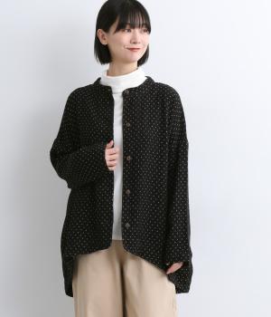 柔らかドットデニムワイドジャケット