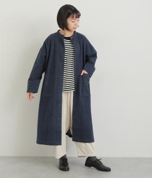 起毛デニムコートジャケット(ネイビー-F)