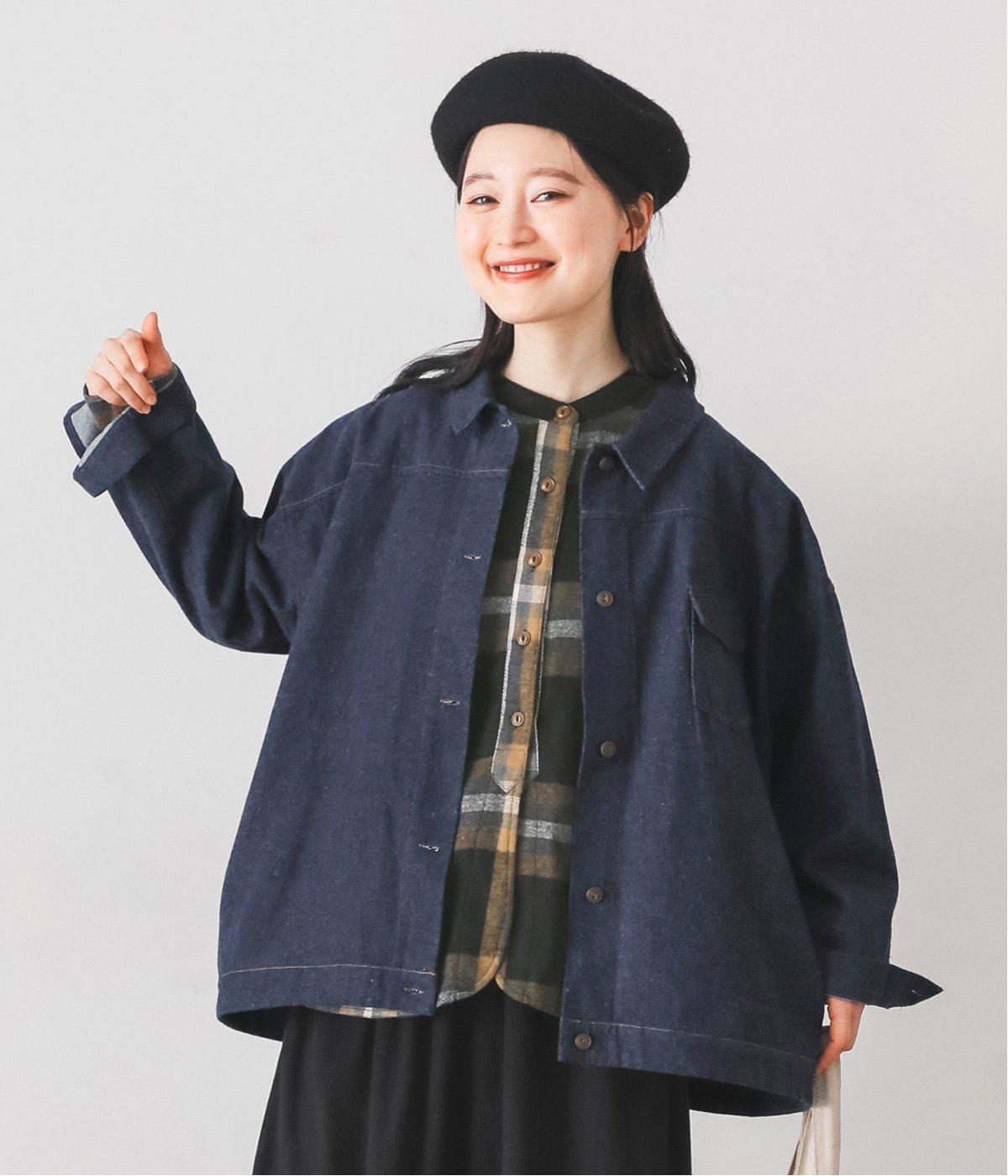 起毛デニムGジャン風オーバージャケット（COLORK）の商品詳細