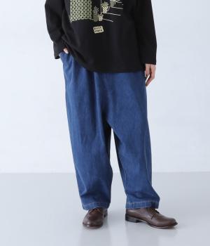 やわらかデニムバレルパンツ