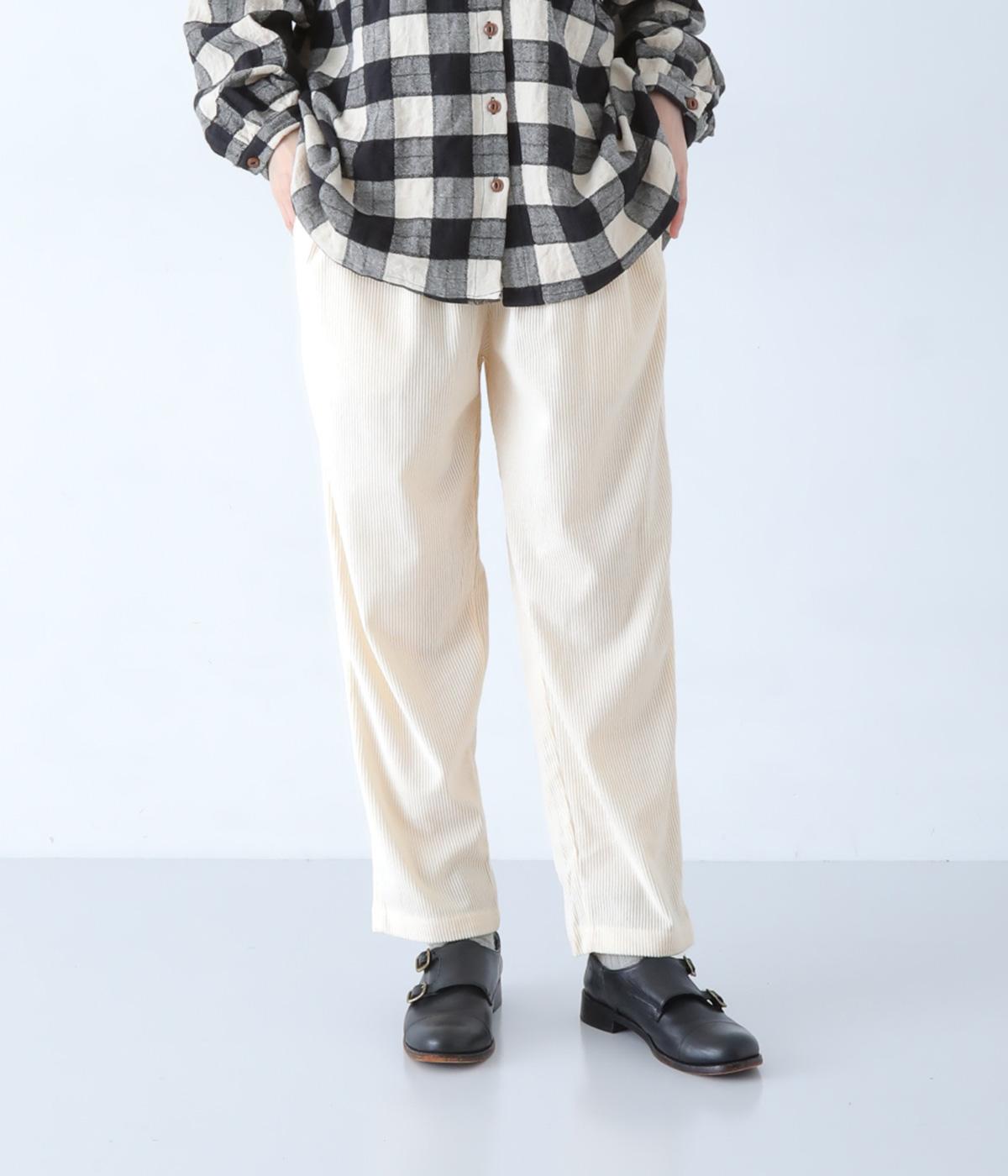 やわらかコール天テーパードパンツ(ナチュラル-F)