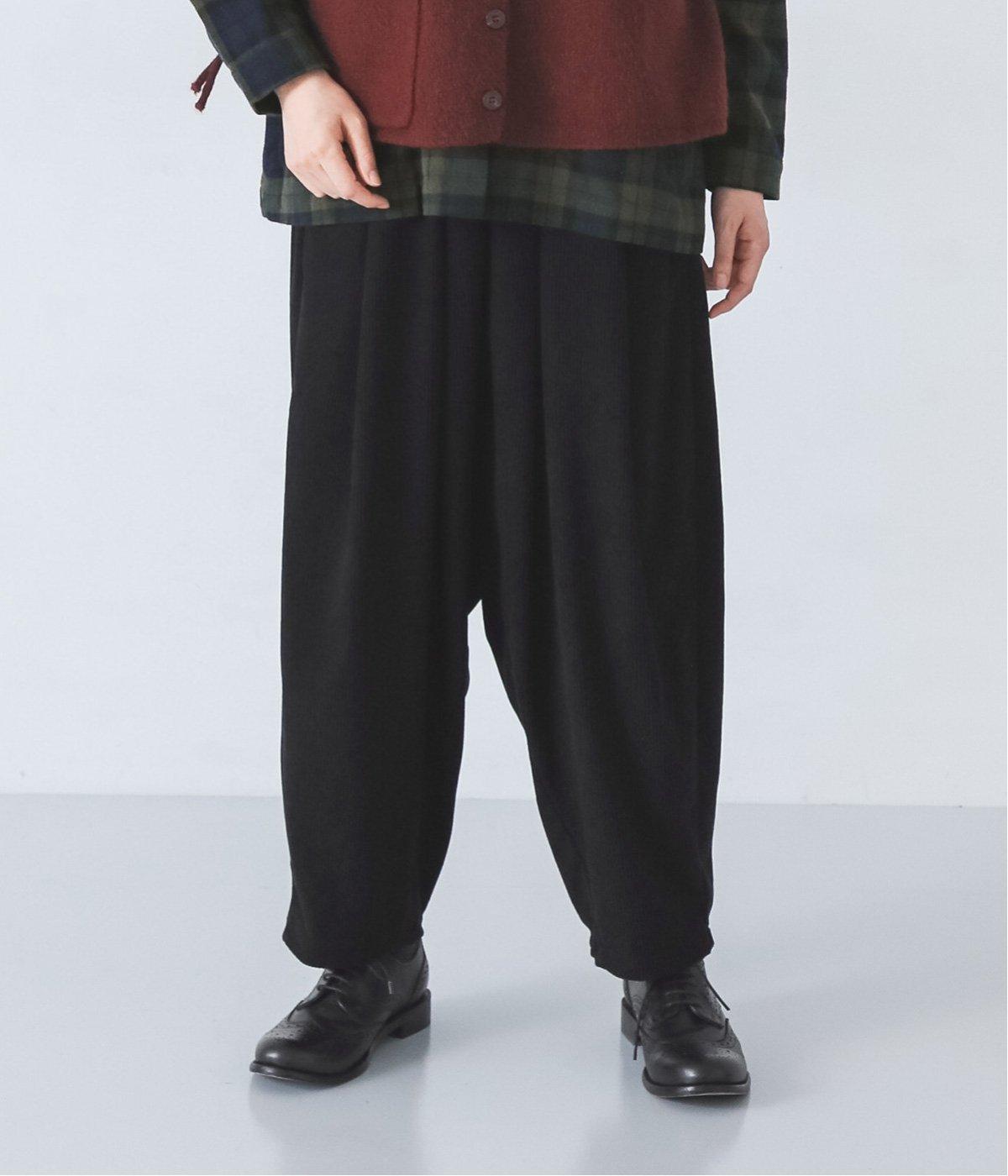 やわらかコール天定番ダボットパンツ(ブラック-F)