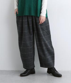 ウール混へリンボンザクっとパンツ