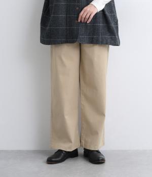 プチ起毛総ゴムストレッチパンツ(ベージュ-F)