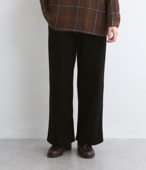 微起毛ワイドパンツ(ブラック-F)