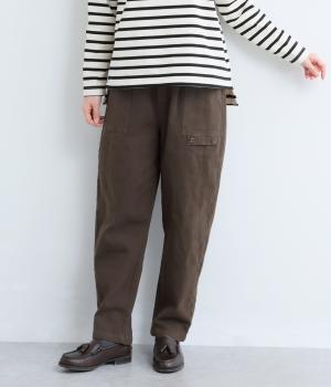 ツイル裏起毛パンツ(ブラウン-F)