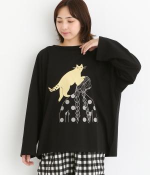 ラグランロングT肩に乗る猫（COLORK）の商品詳細