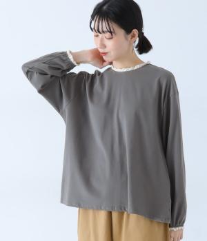 レース付きプルオーバー