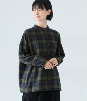 起毛BIGチェックシンプルワイドシャツ