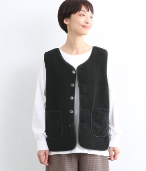 ナイロン×ＢＯＡリバーシブルベスト(ブラック-F)