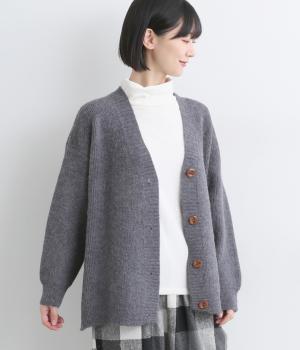無地ニットオーバーカーディガン