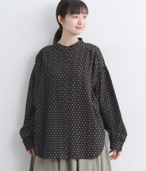 しましまドットたっぷりシャツ(ブラック-F)