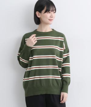 ボーダーニットプルオーバー