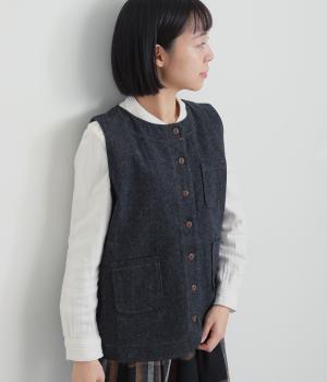 起毛デニムたくさんポケットベスト(ワンウォッシュ-F)