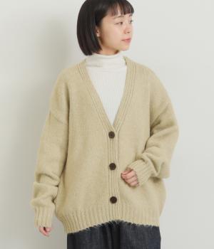 無地ふわふわニットBIGカーディガン(ナチュラル-F)