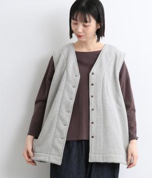 裏起毛オーバーベスト(グレー-F)