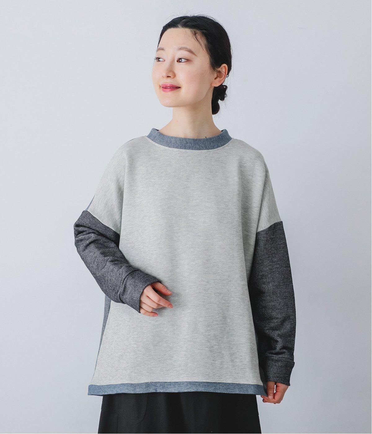 デニム調カットソー　ビッグプルオーバー(クレイジー-F)