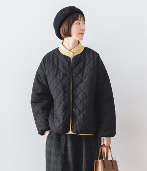 リバーシブルキルティングジャケット(ブラック-ONESIZE)