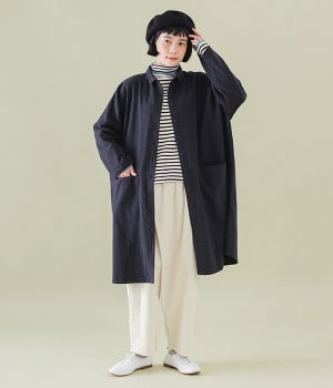 起毛コットン　シャツチュニック