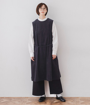 コーデュロイ　2WAYワンピース(ネイビー-ONESIZE)