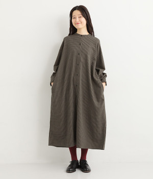 起毛ギンガムワンピース