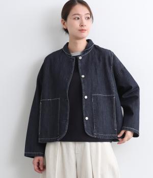 9オンスコットンデニムヘチマカラージャケット(インディゴ-F)