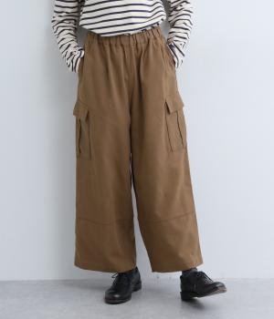 コットン起毛カーゴパンツ(キャメル-F)