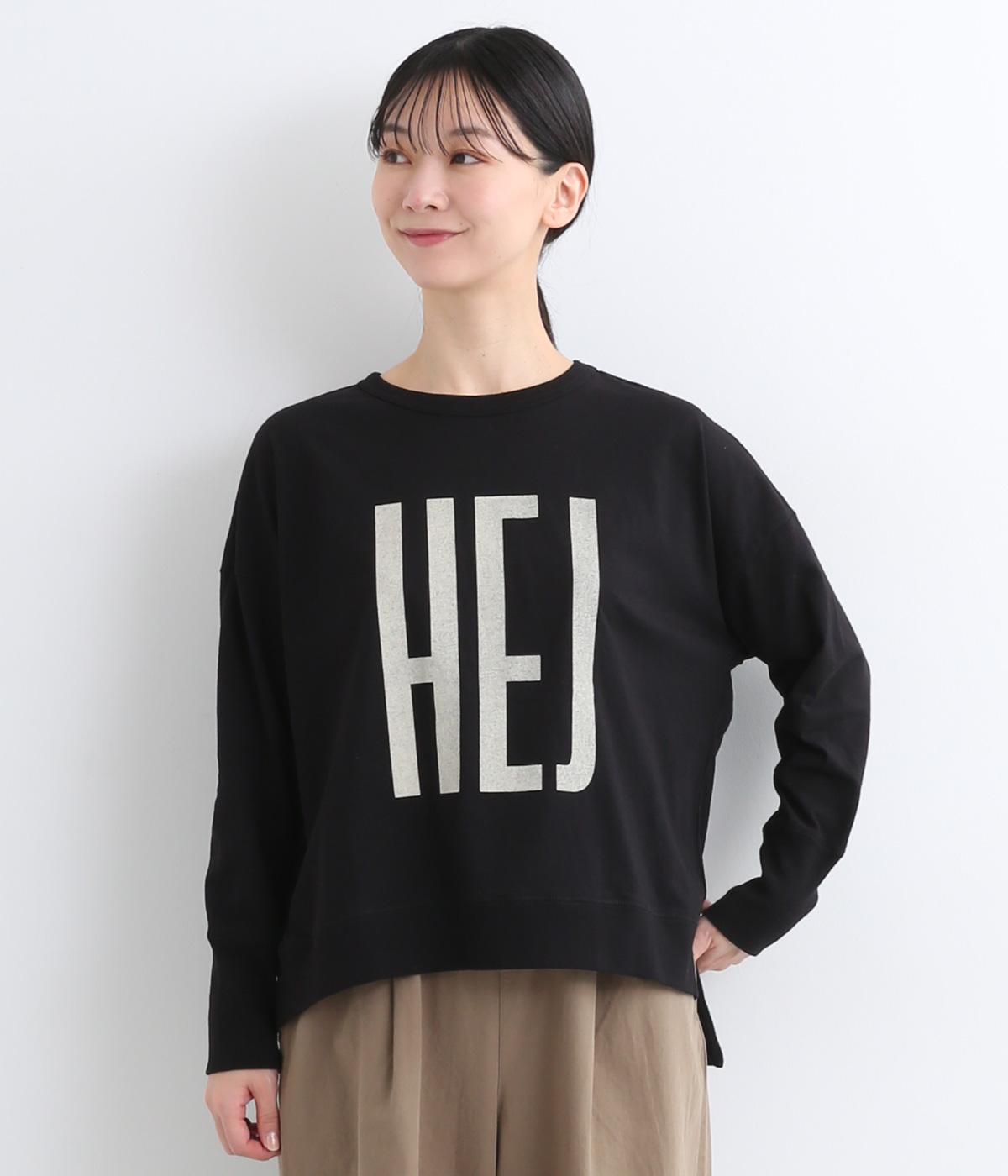 UV天竺ビックロゴプリントTシャツ(ブラック-F)
